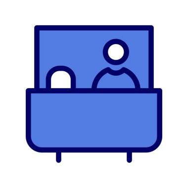 Resepsiyon basit simgesi, vektör illüstrasyonu