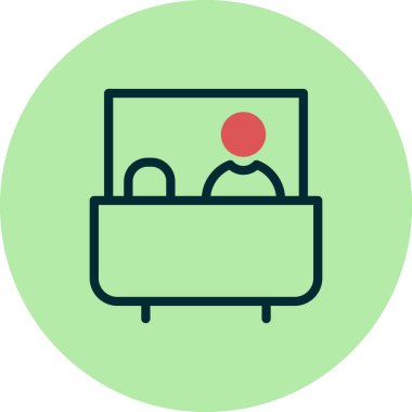 Resepsiyon basit simgesi, vektör illüstrasyonu