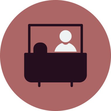 Resepsiyon basit simgesi, vektör illüstrasyonu