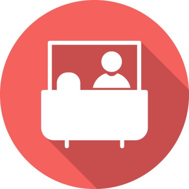 Resepsiyon basit simgesi, vektör illüstrasyonu