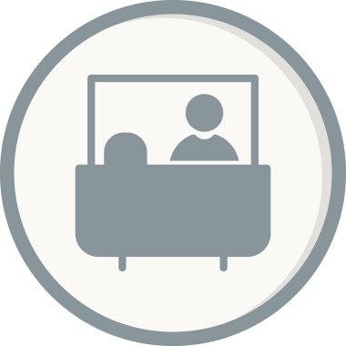 Resepsiyon basit simgesi, vektör illüstrasyonu