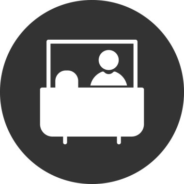 Resepsiyon basit simgesi, vektör illüstrasyonu