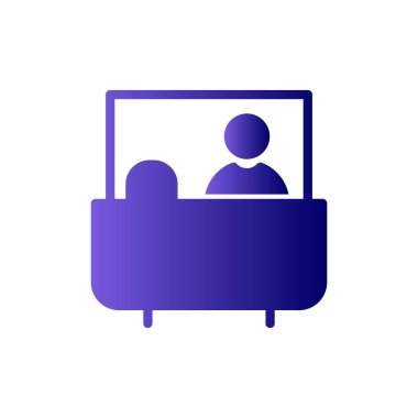 Resepsiyon basit simgesi, vektör illüstrasyonu