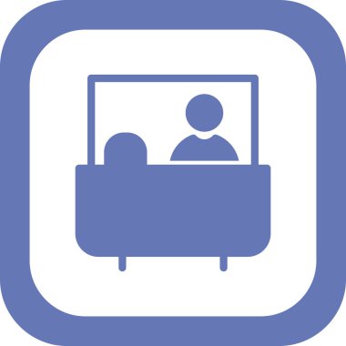 Resepsiyon basit simgesi, vektör illüstrasyonu