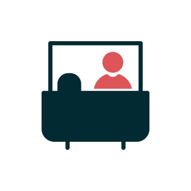 Resepsiyon basit simgesi, vektör illüstrasyonu