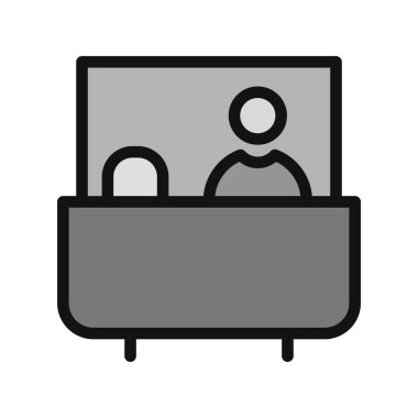 Resepsiyon basit simgesi, vektör illüstrasyonu