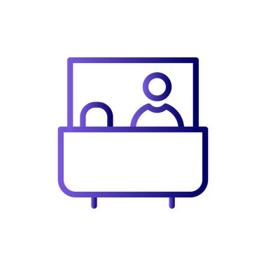 Resepsiyon basit simgesi, vektör illüstrasyonu