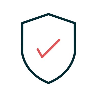 kalkan vektör çizim çizgisi simgesi