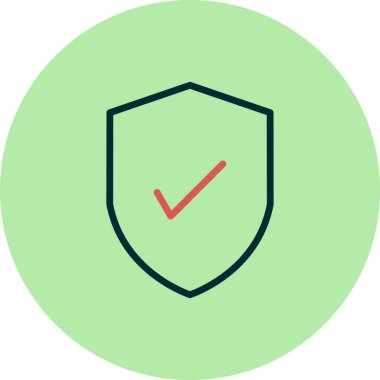 kalkan vektör çizim çizgisi simgesi