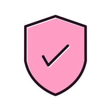 kalkan vektör çizim çizgisi simgesi