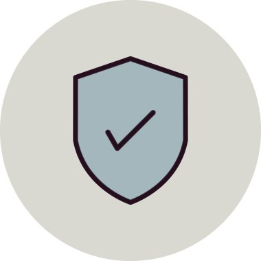 kalkan vektör çizim çizgisi simgesi