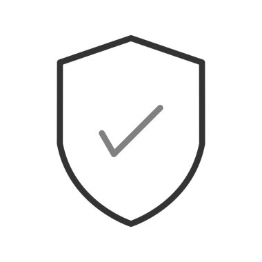 kalkan vektör çizim çizgisi simgesi