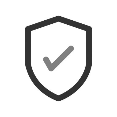 kalkan vektör çizim çizgisi simgesi