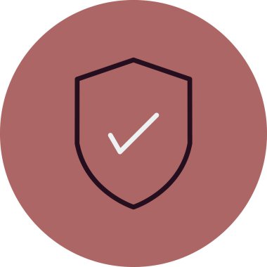 kalkan vektör çizim çizgisi simgesi