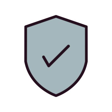 kalkan vektör çizim çizgisi simgesi