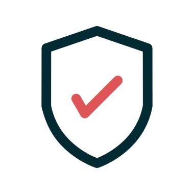 kalkan vektör çizim çizgisi simgesi