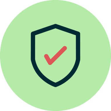 kalkan vektör çizim çizgisi simgesi