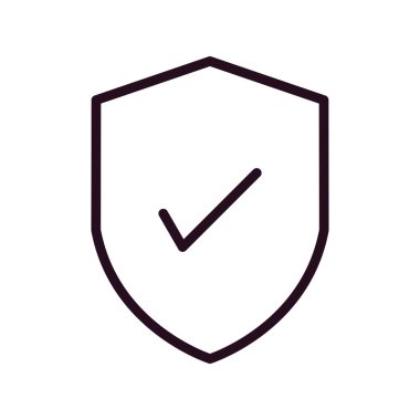 kalkan vektör çizim çizgisi simgesi