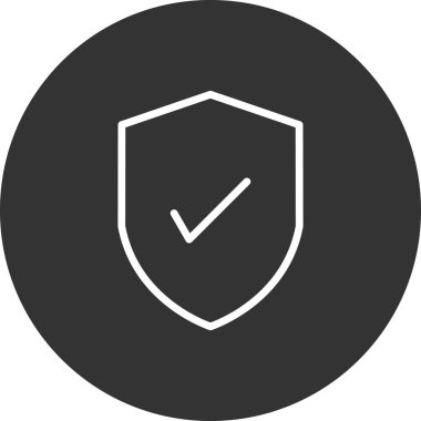 kalkan vektör çizim çizgisi simgesi