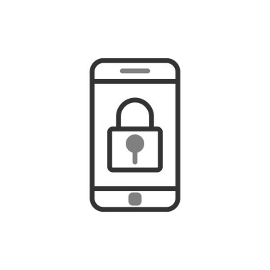 Akıllı telefon simgesi, vektör illüstrasyon tasarımı