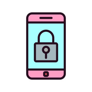 Akıllı telefon simgesi, vektör illüstrasyon tasarımı