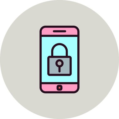 Akıllı telefon simgesi, vektör illüstrasyon tasarımı