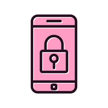 Akıllı telefon simgesi, vektör illüstrasyon tasarımı