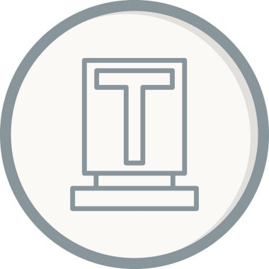 Basit simge, vektör illüstrasyonu yazın