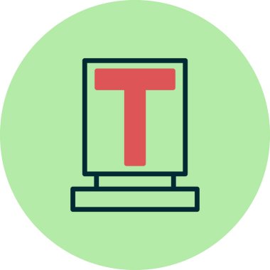 Basit simge, vektör illüstrasyonu yazın