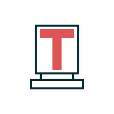 Basit simge, vektör illüstrasyonu yazın