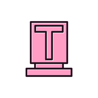 Basit simge, vektör illüstrasyonu yazın