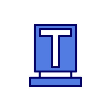 Basit simge, vektör illüstrasyonu yazın