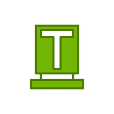 Basit simge, vektör illüstrasyonu yazın