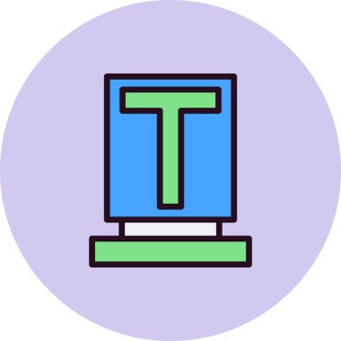 Basit simge, vektör illüstrasyonu yazın