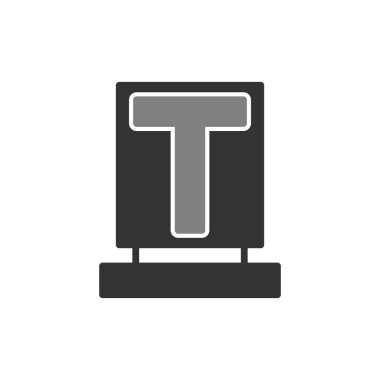 Basit simge, vektör illüstrasyonu yazın