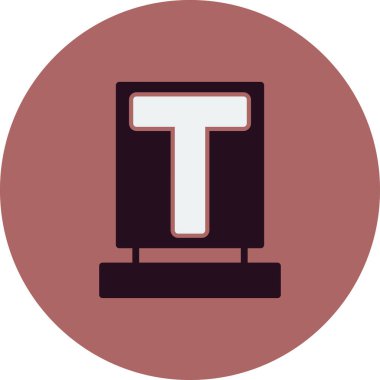 Basit simge, vektör illüstrasyonu yazın