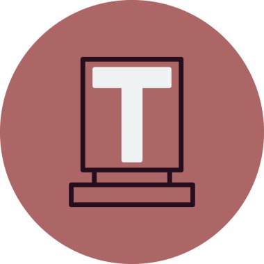 Basit simge, vektör illüstrasyonu yazın