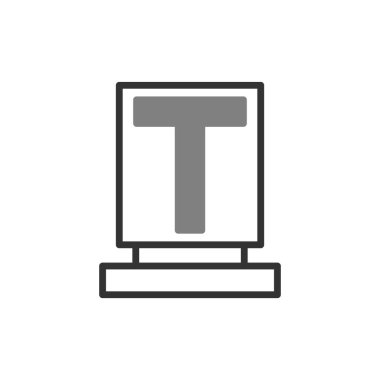 Basit simge, vektör illüstrasyonu yazın