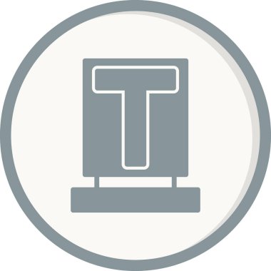 Basit simge, vektör illüstrasyonu yazın