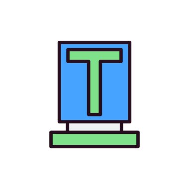 Basit simge, vektör illüstrasyonu yazın