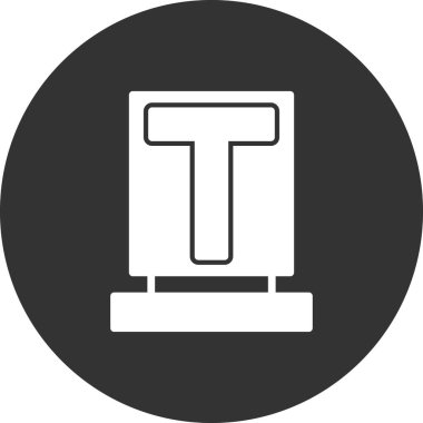 Basit simge, vektör illüstrasyonu yazın