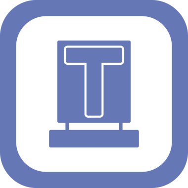 Basit simge, vektör illüstrasyonu yazın