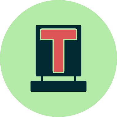 Basit simge, vektör illüstrasyonu yazın