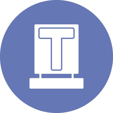 Basit simge, vektör illüstrasyonu yazın