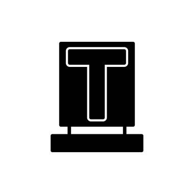 Basit simge, vektör illüstrasyonu yazın