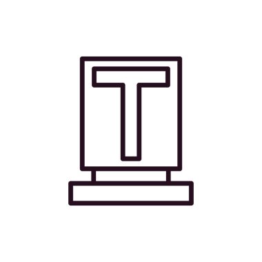 Basit simge, vektör illüstrasyonu yazın