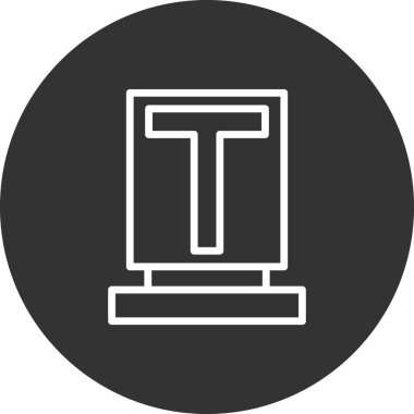 Basit simge, vektör illüstrasyonu yazın