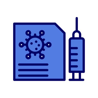 Aşılama basit simgesi, vektör illüstrasyonu