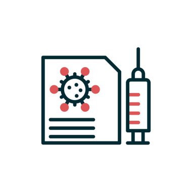 Aşılama basit simgesi, vektör illüstrasyonu