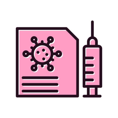 Aşılama basit simgesi, vektör illüstrasyonu